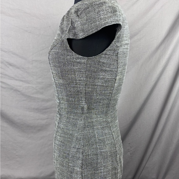 HM Classic Plaid Sheath Career Workwear Office Chic Tailored Pencil Dress Small - Picture 5 of 10